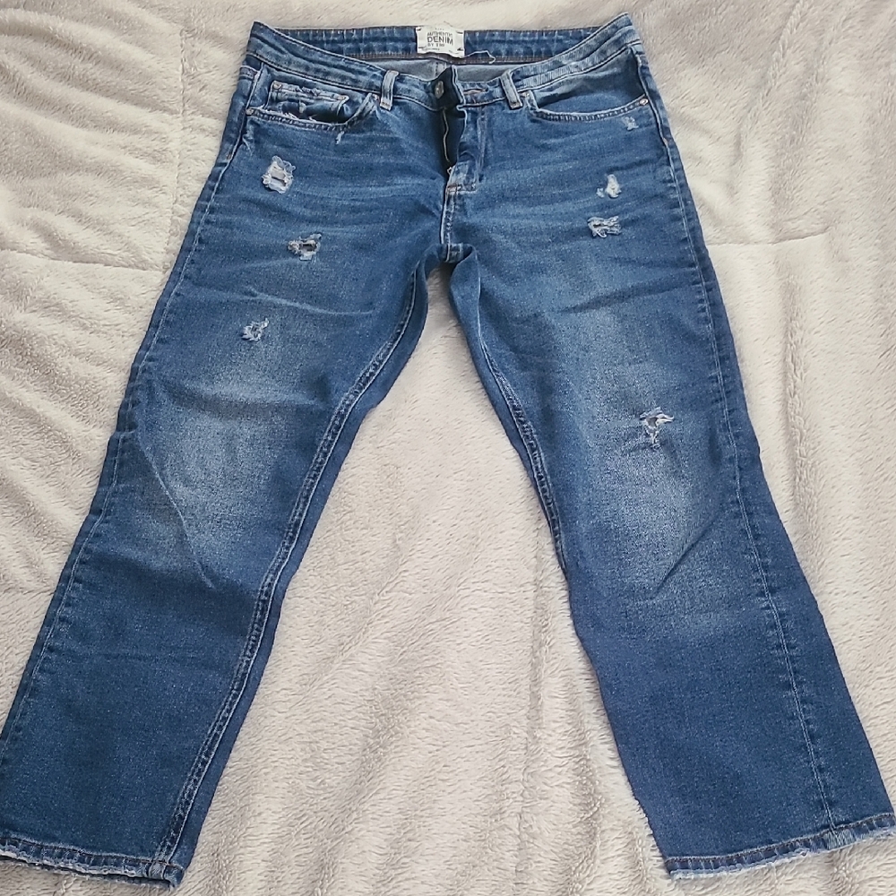 Zara Blue Relaxed Fit Jeans